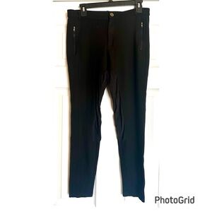 Zara Basic Classic Sleek Black Riding Ponte Pants